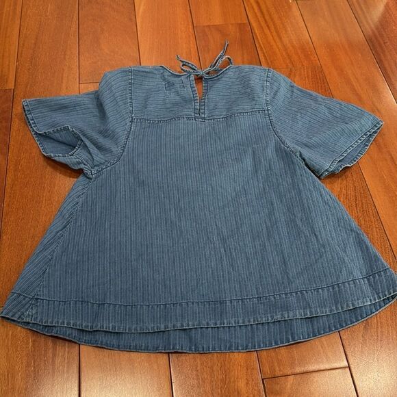 J.Crew denim swing top in Spanish indigo size XXS - Picture 6 of 11